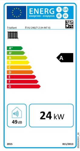 VAILLANT ecoTEC PURE VU INT II 246/7-2 kondenzációs, fűtő gázkazán