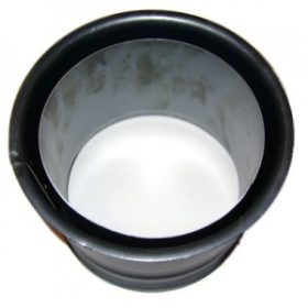 DN120 fekete duplafalú acél falhüvely