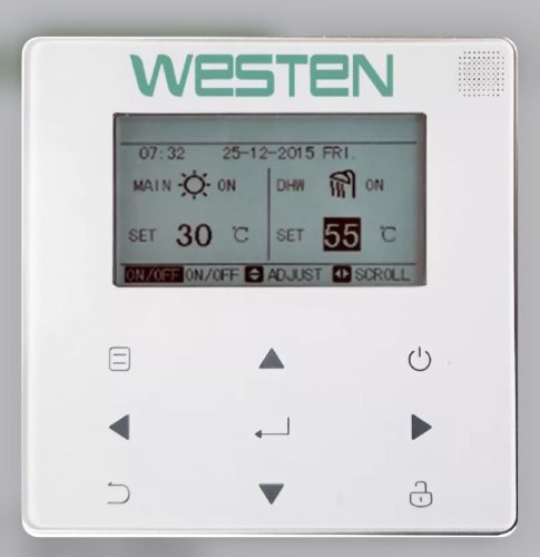 WESTEN AURIGA-A HMI KEZELŐ FELÜLET WESTEN HŐSZIVATTYÚKHOZ