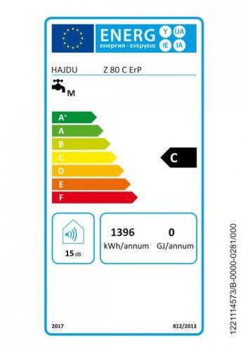 HAJDU Z 80 C ERP elektromos tárolós vízmelegítő, kerámia (szteatitos) fűtőbetét, függőleges, 80l