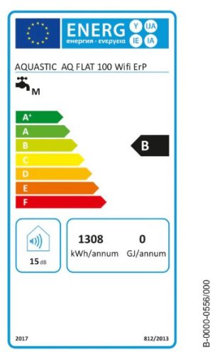 Hajdu Aquastic AQ Flat WIFI F100 ErP szögletes elektromos vízmelegítő