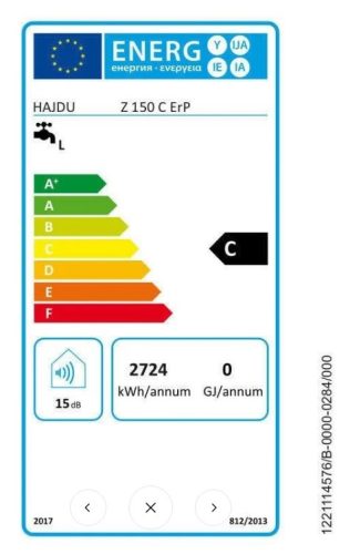 Hajdu Z-150 C ErP elektromos forróvíztároló 150 L fali függőleges, kerámiafűtővel (2112111116)