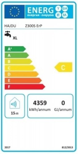 Hajdu Z-300 S ErP álló elektromos szteatitos forróvíztároló 300 L 