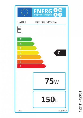 Hajdu IDE150S ErP Sztea Álló 1 hőcserélős indirekt tároló, szteatitos kerámia elektromos fűtéssel ( 2142133213 )