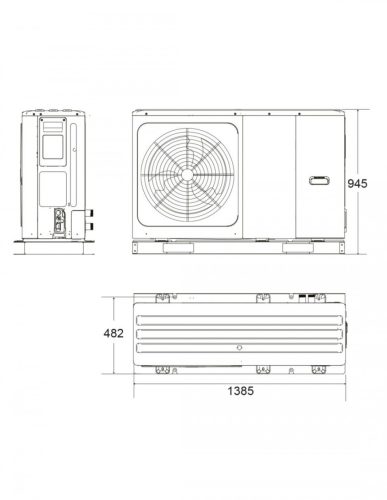 Hajdu HPAW 14 kW monoblokk levegő-víz hőszivattyú 3 fázis