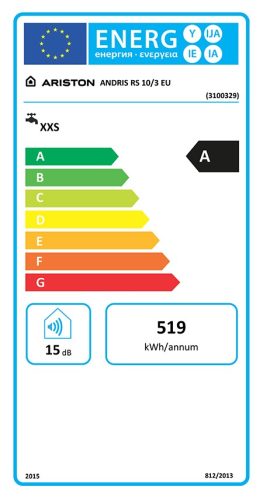 Ariston AN RS 10/3 EU, 10 l-es villanybojler, mosogató fölé szerelhető