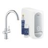 Grohe Blue Home C-kifolyós mosogató csaptelep kezdőkészlet S-es méretű filterrel, króm  31455001
