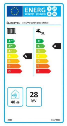 Ariston Genus One+ Wifi 30 kondenzációs gázkazán, kombi 28 kW
