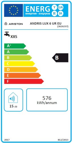 Ariston AN Lux 6 UR alsó elhelyezésű elektromos vízmelegítő 6 literes