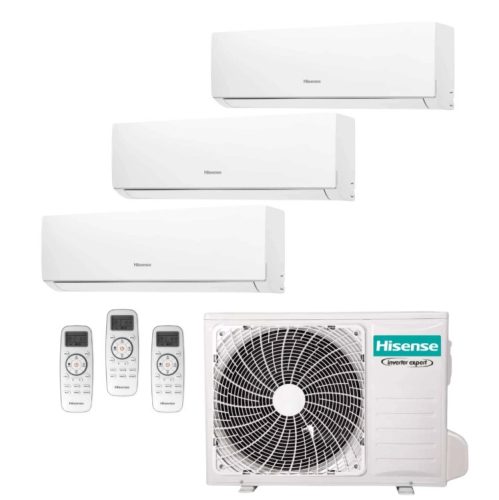 Hisense Multisplit3 klíma szett 7,5 kW 3AMW72U4RJC kültéri egység + 3db 3,5 kW DJ35LE0EG beltéri egység   3AMW72U4RJC_DJ35LE0EG