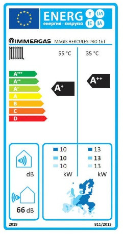 Immergas Magis Hercules Pro 16 T Álló split hőszivattyú beépített 235L-es rozsdamentes HMV és 45L-es puffer tárolóval