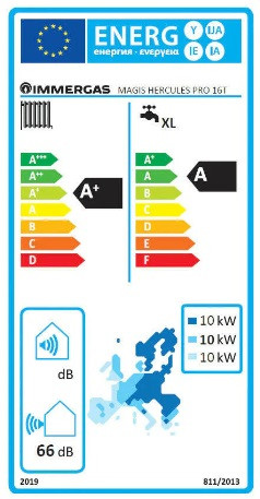 Immergas Magis Hercules Pro 16 T Álló split hőszivattyú beépített 235L-es rozsdamentes HMV és 45L-es puffer tárolóval
