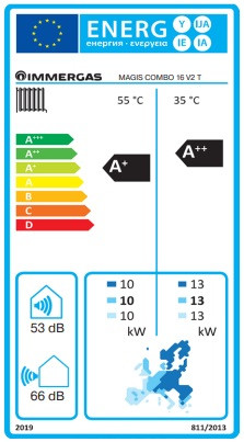 Immergas Magis Combo 16 V2 T split hőszivattyú és kond. kazán egyben, kombi változat, 3 fázis, R410A