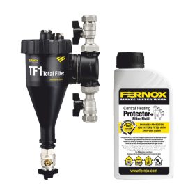   FERNOX Total Filter TF1 - 22 mm  rendszerbe építhető kombinált mágnes/finomszűrő + F1 folyadék