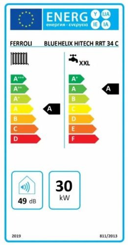 Ferroli Bluehelix HiTech RRT 34 C fali kombi / hidrogén kondenzációs gázkazán