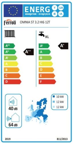 Ferroli Omnia ST 3.2 HI6 12T 3 fázis 12 kW hőszivattyú 240 l HMV tárolóval