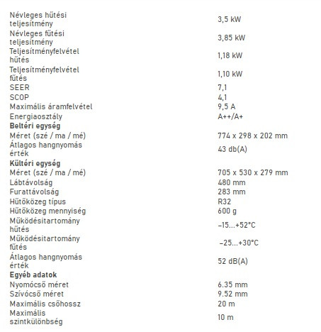 AUX ASW-H12C5A4/CAR3DI-B8-5 DELTA 3 3.5 KW klíma szett, WI-FI, Tálcafűtéses
