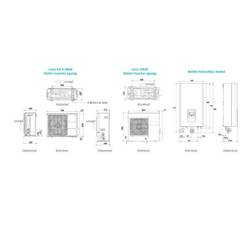 ATLANTIC Loria levegő-víz hőszivattyú, R32, lemezes, 230V, 8kW