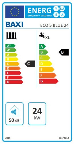 BAXI ECO5 BLUE 24 kombi kazán, kéményes, fali, 24kW