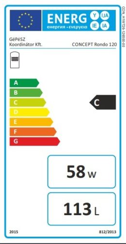 CONCEPT Rondo 120 zománcozott indirekt tároló, álló, hengeres
