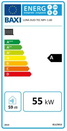 BAXI Luna Duo-Tec MP 1.60+ ERP fűtőkazán, kondenzációs, fali, 55kW
