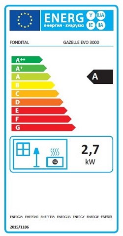 Fondital GAZELLE EVO 3000 Zárt égésterű gázkonvektor elektronikus gyújtással, ionizációs lángőrzéssel, ventilátorral  