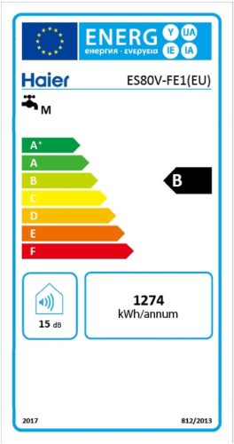 Haier ES80V-FE1W(EU) 80 L szögletes villanybojler Wi-Fi-vel  HAI-ES80VFE1W