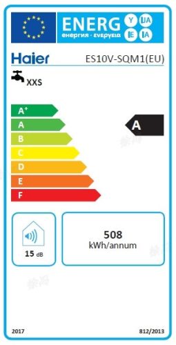 HAIER 10 L felsős elhelyezésű villanybojler Új kivitel! (ES10V-SQM1)