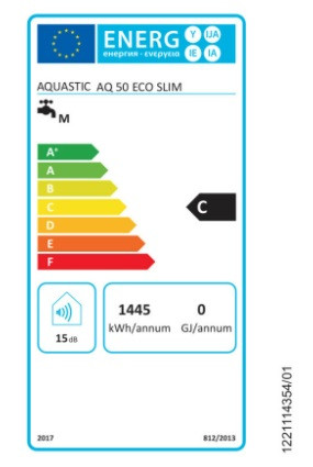 HAJDU Aquastic AQ50 ECO SLIM 50 literes keskeny villanybojler 1.8 kW