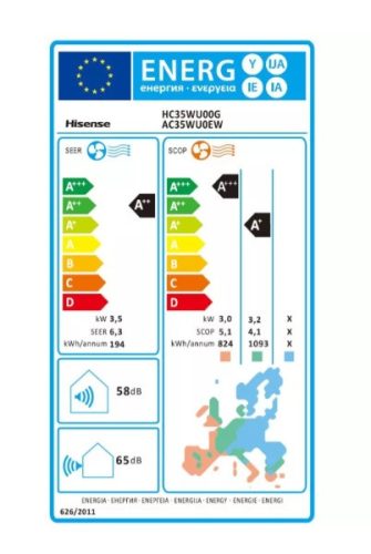 Hisense Max Comfort 3,5kW hűtő-fűtő split klíma (HC35WU00G/ AC35WU0EW)