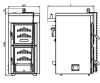 Hunor SP 4 tagos szilárdtüzelésű öntöttvas kazán (20kW)