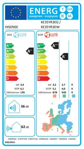 Hisense Eco Comfort KE35YR3E 3,5kW split klíma, beépített WiFi, csepptálca fűtés  KE35YR3EG_KE35YR3EW