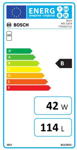 BOSCH WD 120 B álló indirekt fűtésű melegvíztároló 1 csőkígyőval