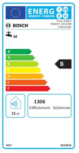 BOSCH TR4501T 120 DERB tárolós vízmelegítő, FLAT, elektromos, fali,  1.5kW