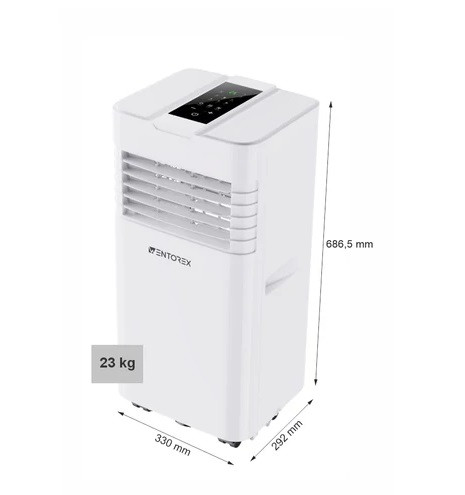 WENTOREX Florida 9 Mobil hűtő-fűtő mobil klíma, fehér (R290 / 2,6 kW / 230V)