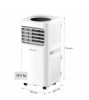 WENTOREX Florida 12 Mobil hűtő-fűtő mobil klíma, fehér (R290 / 3,5 kW / 230V) SKYR-6A-12_12000