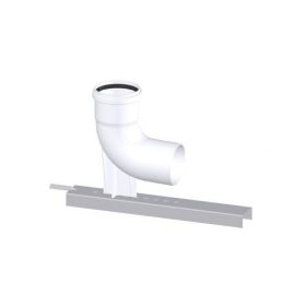   TRICOX PABK50 PPs/Alu bekötő könyök, tartó sínnel, 60/100mm