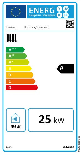 VAILLANT ecoTEC exclusive VU 25 CS/1-7 (N-INT2) ERP fűtőkazán, kondenz., fali, 25kW