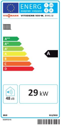 Viessmann Vitodens 100-W S1 3,2-25 kW-os kondenzációs kombi gázkazán B1KG