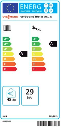 VIESSMANN Vitodens 100 W S1 B1KG kondenzációs falikazán kombi 3,2 - 32kW ErP ready