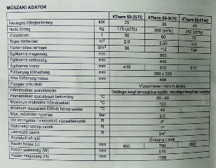 Kaloritherm SB-45 FC  lemezkazán 45 kW Felső füstcsöves
