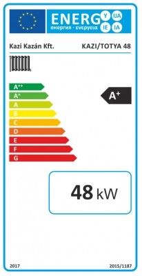 Totya  S- 48 B 47 kW kazán szigetelés nélkül,  huzatszabályozóval 